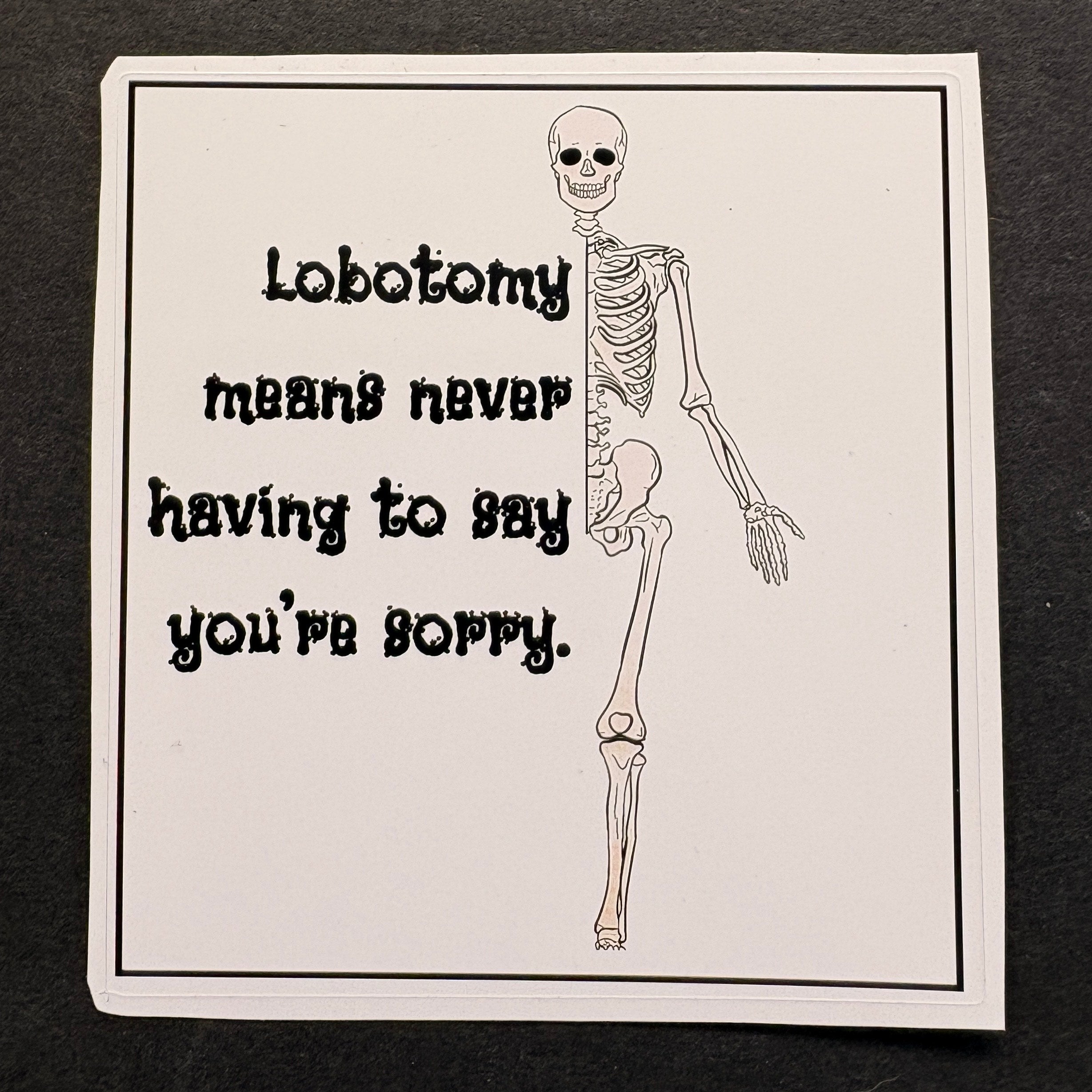 Lobotomy Skeleton Sticker